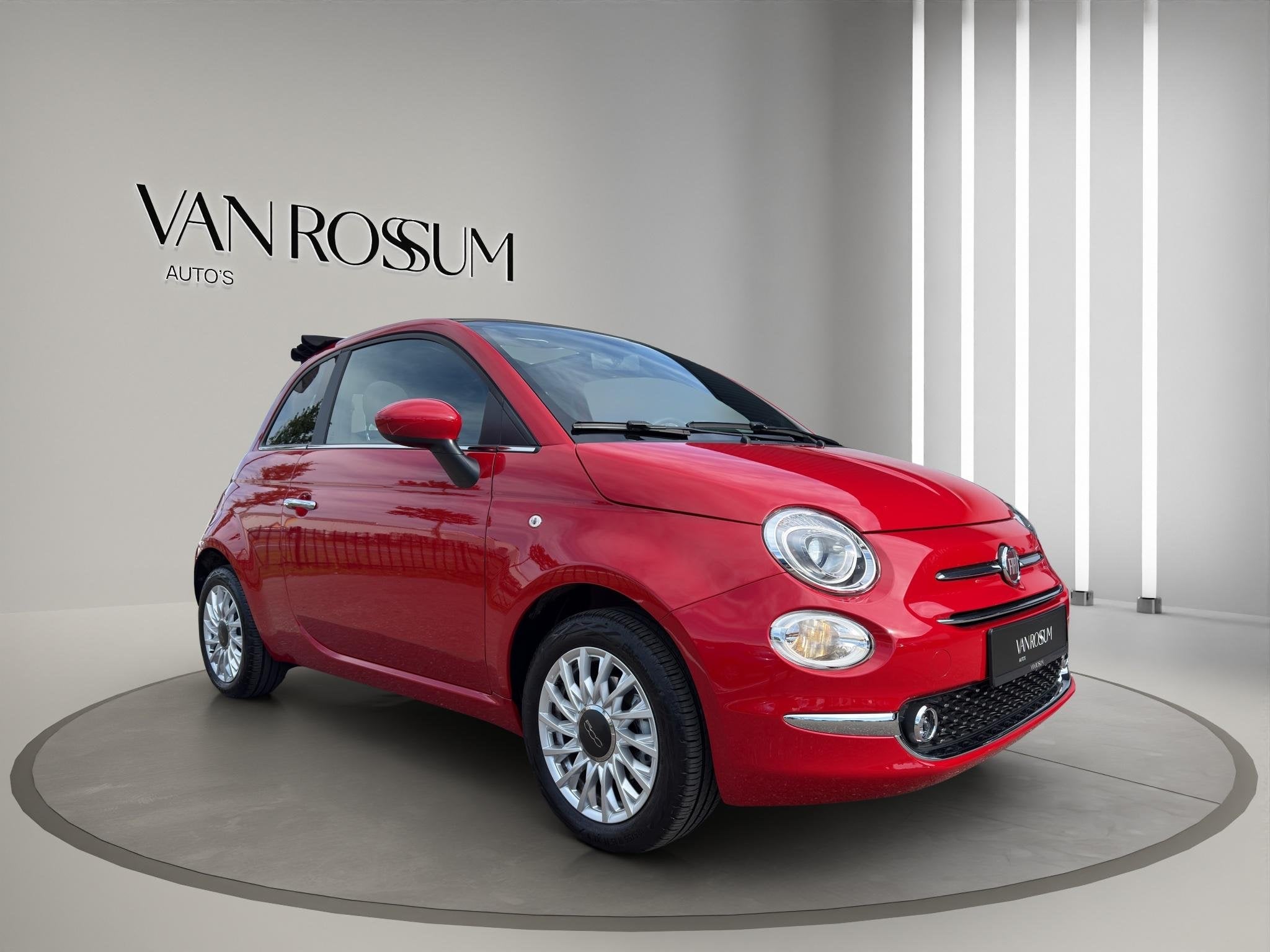 Fiat 500 C 1.0 Hybrid | Airco (autom) | Navi | Cruise C | 16, Auto's, Voorwielaandrijving, Stof, Gebruikt, Euro 6