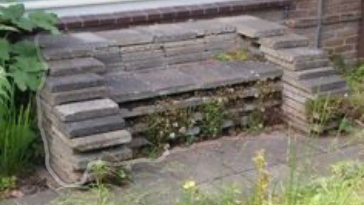 GRATIS terrastegels voor bank of rand of dambord, Ophalen, Gebruikt, 5 tot 10 m², Beton