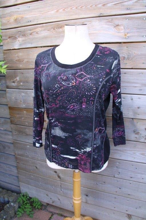Tuniek zwart/ fuschia Gerry Weber mt L Vaste prijs, Zwart, Maat 42/44 (L), Ophalen of Verzenden, Zo goed als nieuw