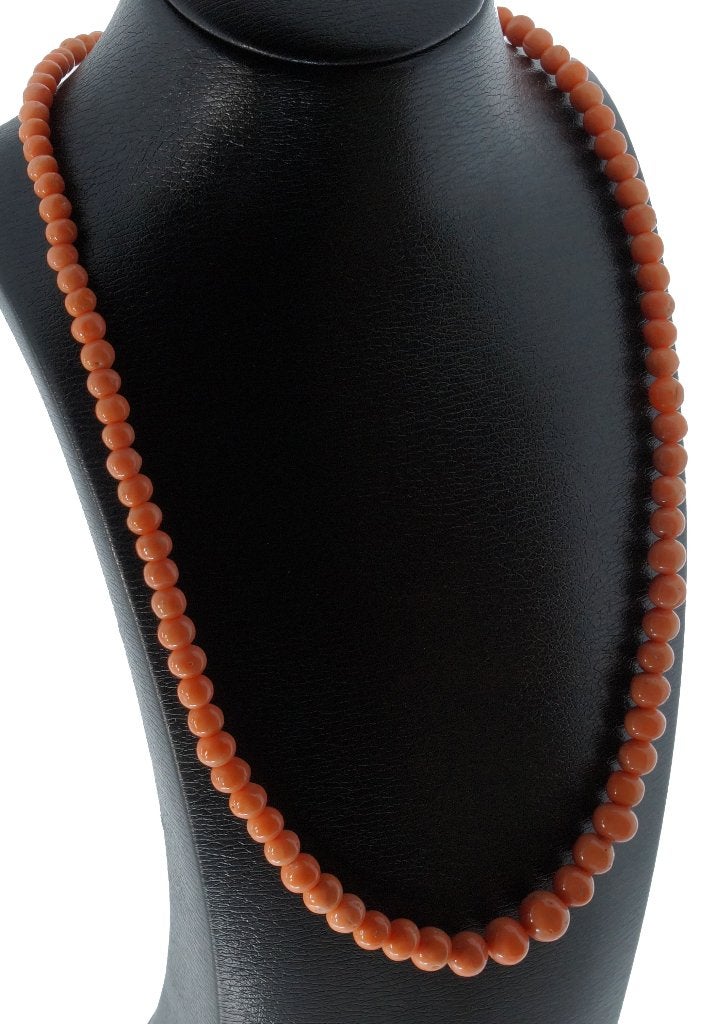 Bloedkoraal ketting fraaie kraal 14k slot goud dames, Sieraden, Tassen en Uiterlijk, Antieke sieraden, Verzenden, Goud, Ketting