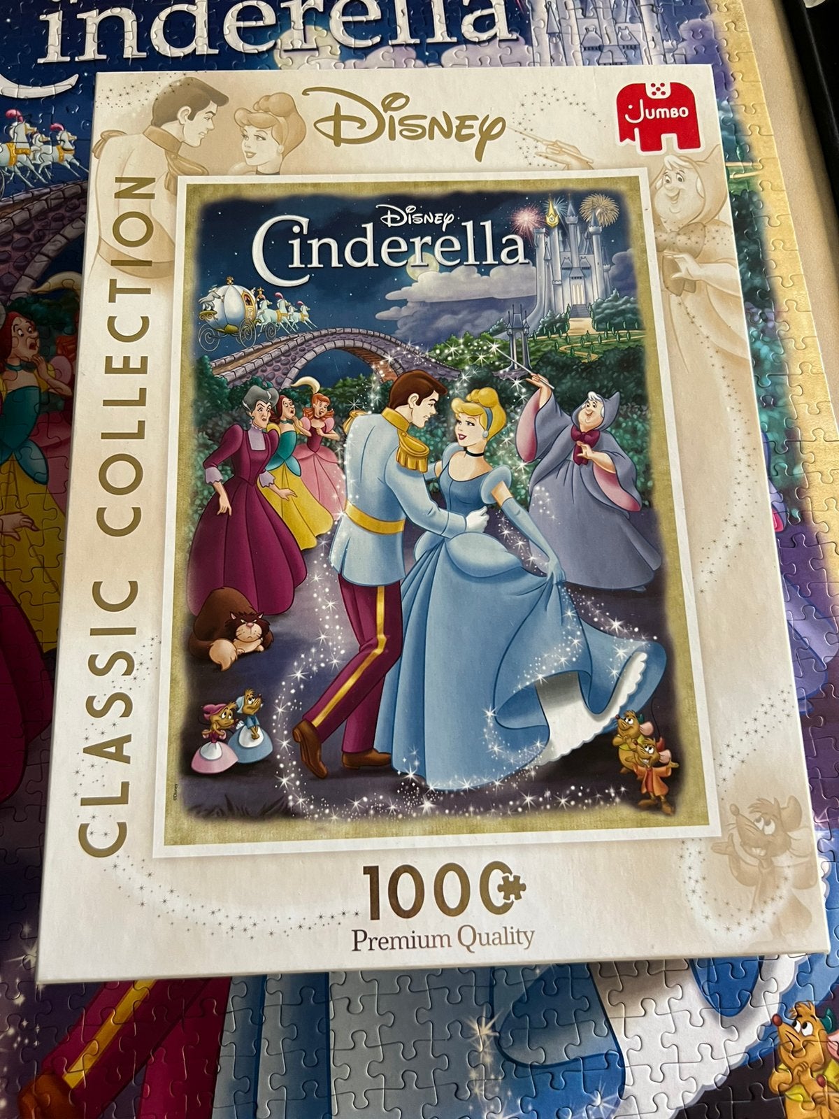 Jumbo Disney puzzel 1000 stukjes Cinderella, Ophalen of Verzenden, 500 t/m 1500 stukjes, Zo goed als nieuw