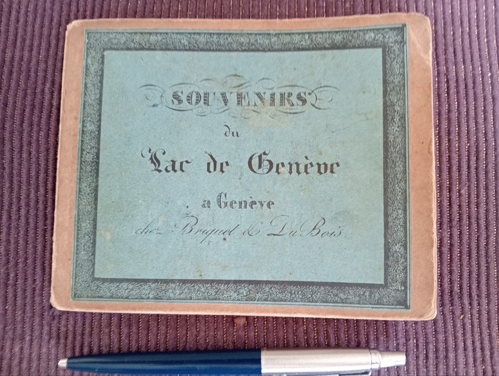 Antiek prentenalbum Souvenir du Lac de Genève (1840-1850), Antiek en Kunst, Ophalen of Verzenden, Briquet et Du Bois