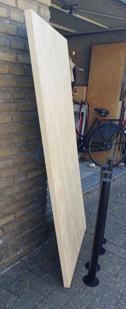 Tafelblad met 4 zwarte poten, Huis en Inrichting, Tafels | Eettafels, Ophalen, Rechthoekig, 100 tot 150 cm, 50 tot 100 cm