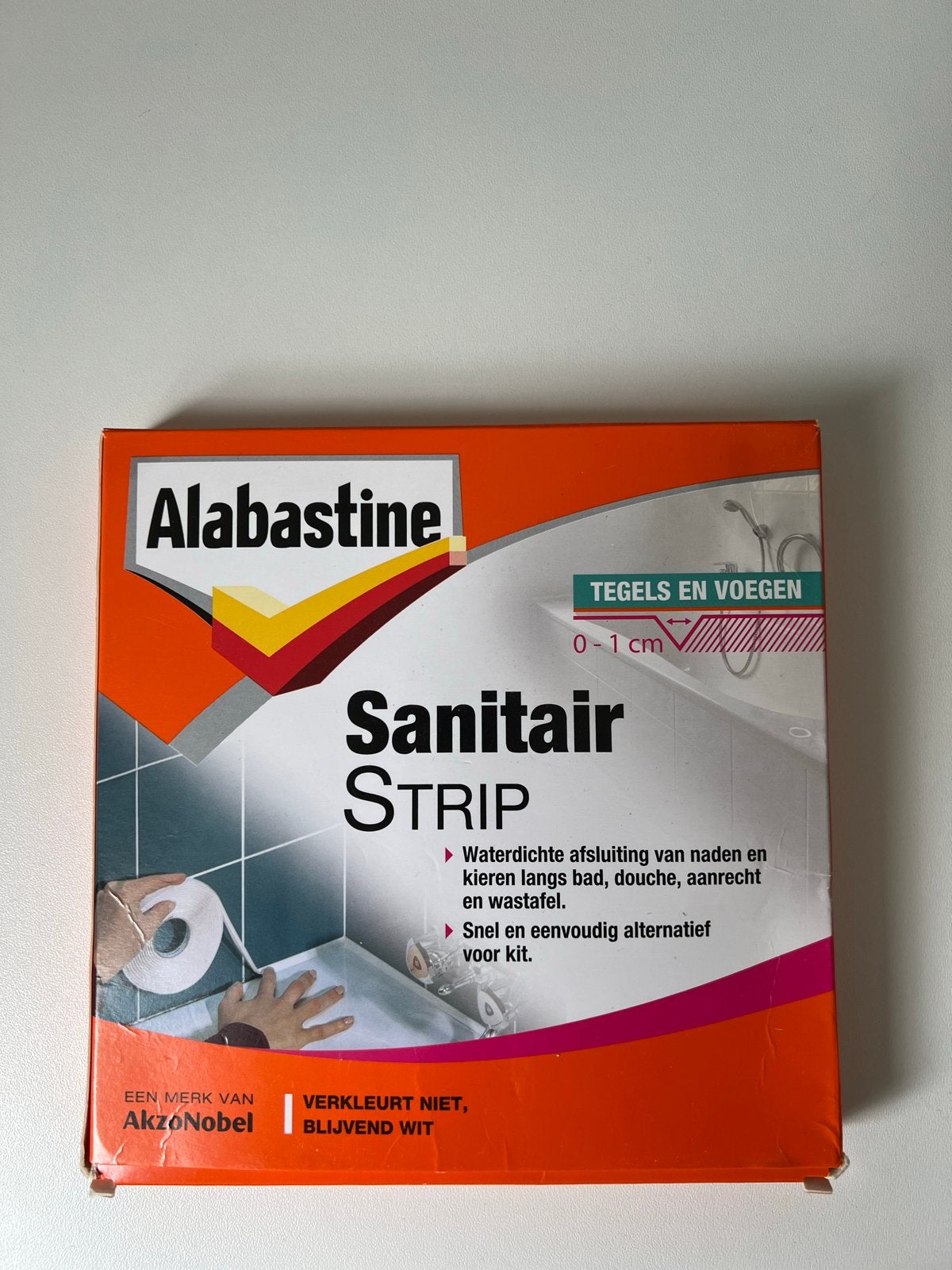 Alabastine Sanitair Strip - Waterdichte afdichting, Doe-het-zelf en Verbouw, Tegels, Ophalen, Overige materialen, Overige typen