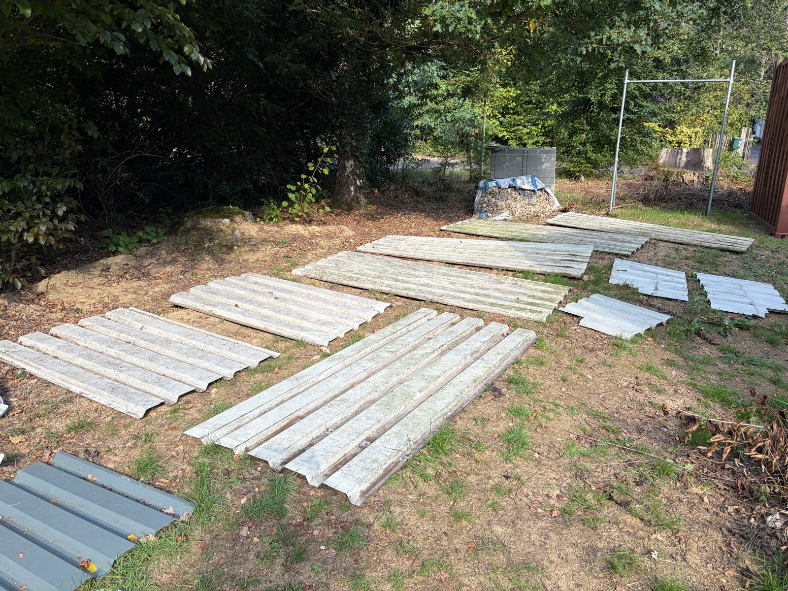 Damwandplaten - 10x 2,5 x 1,0m en diverse losse stukken, Ophalen, Gebruikt