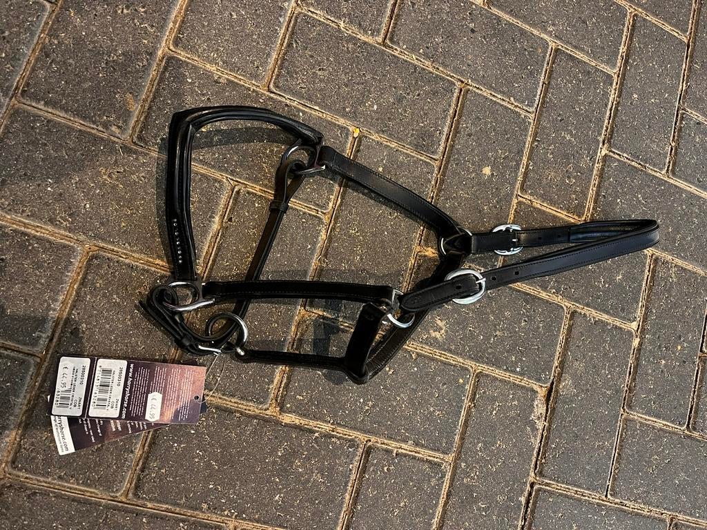 Halster leer Crystal Harry’s horse zwart maat Cob, Dieren en Toebehoren, Ophalen of Verzenden, Nieuw, Overige soorten