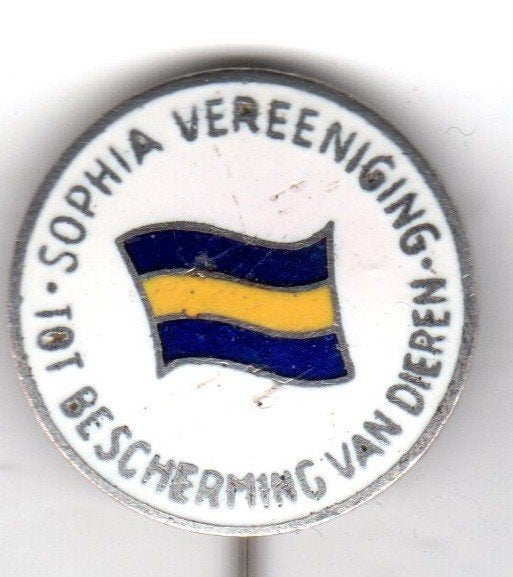 Speldje SOPHIA AMSTERDAM VEREENIGING TOT BESCHERMING DIEREN, Ophalen of Verzenden, Gebruikt, Overige onderwerpen