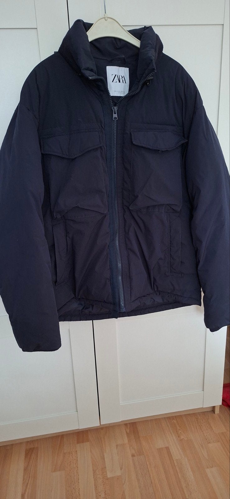 Te koop Zara winterjas, Zara, Blauw, Maat 56/58 (XL), Ophalen of Verzenden
