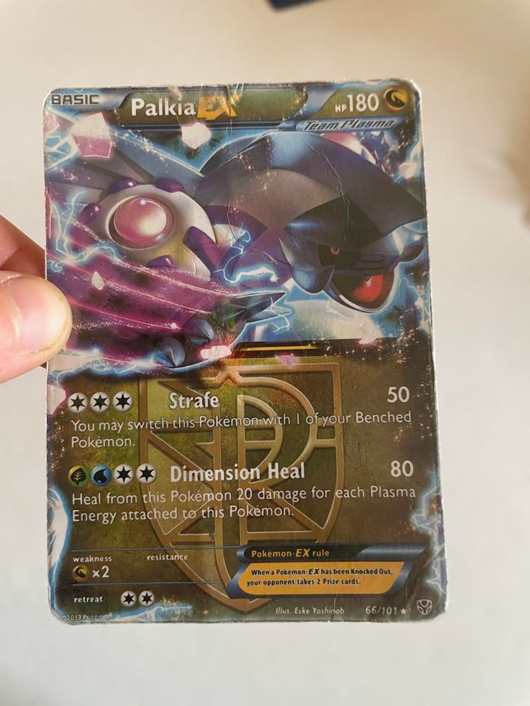 Palkia EX Pokémon kaart, Ophalen of Verzenden, Gebruikt, Losse kaart