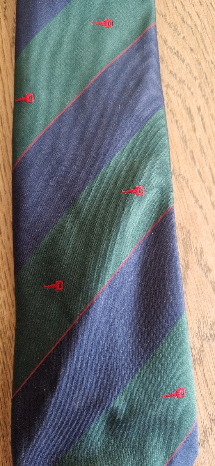 Vintage Volvo Dealer Stropdas - Groen/Blauw met Logo, Kleding | Heren, Ophalen of Verzenden, Zo goed als nieuw, Volvo