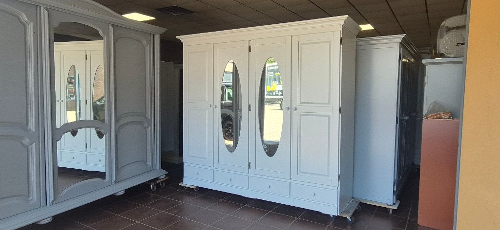 Antieke brocante garderobe kasten slaapkamerkast kledingkast, Ophalen, 200 cm of meer, Zo goed als nieuw, 200 cm of meer