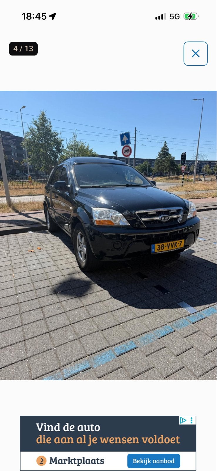 Kia Sorento 2.5 Crdi VGT VAN AT (est) 2008, Automaat, Kia, Zwart, Origineel Nederlands