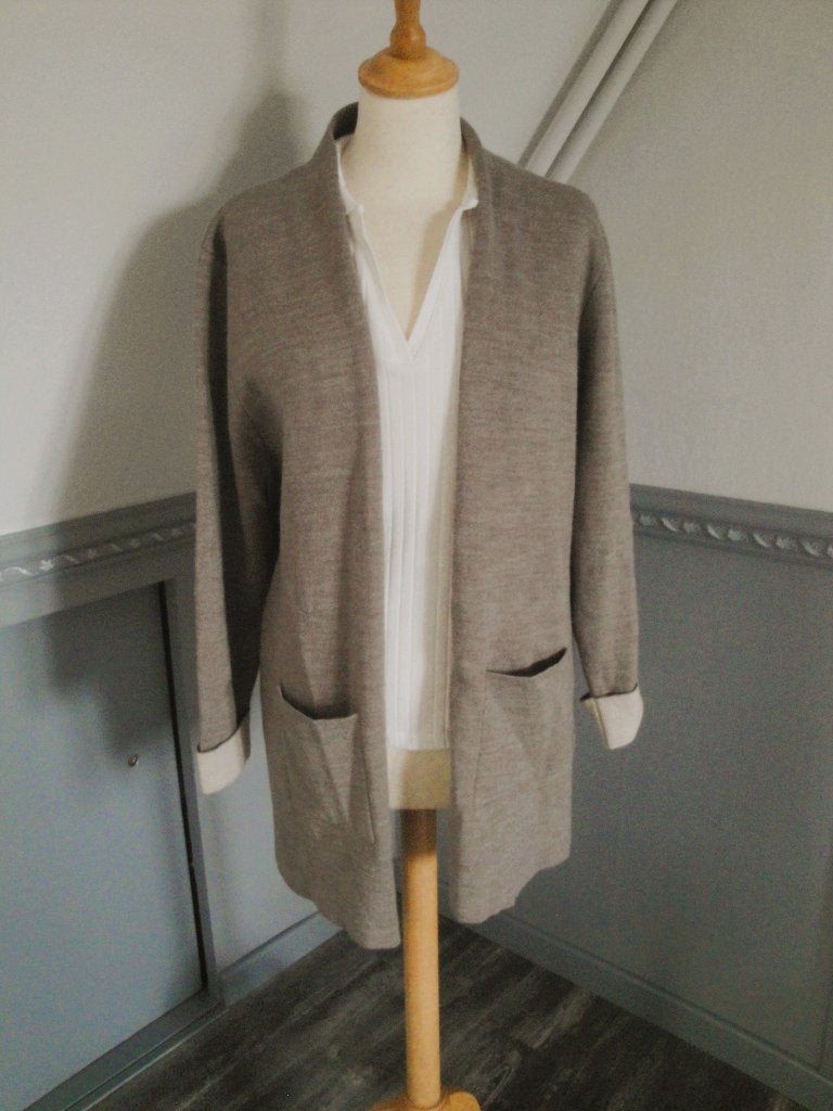 Beige vestje SIBIN LINNEBJERG maat M, Maat 38/40 (M), Beige, Ophalen of Verzenden, Zo goed als nieuw