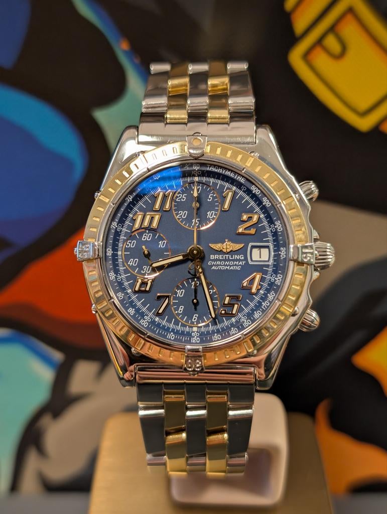 Breitling Chronomat D13050,1 Blauwe wijzerplaat.