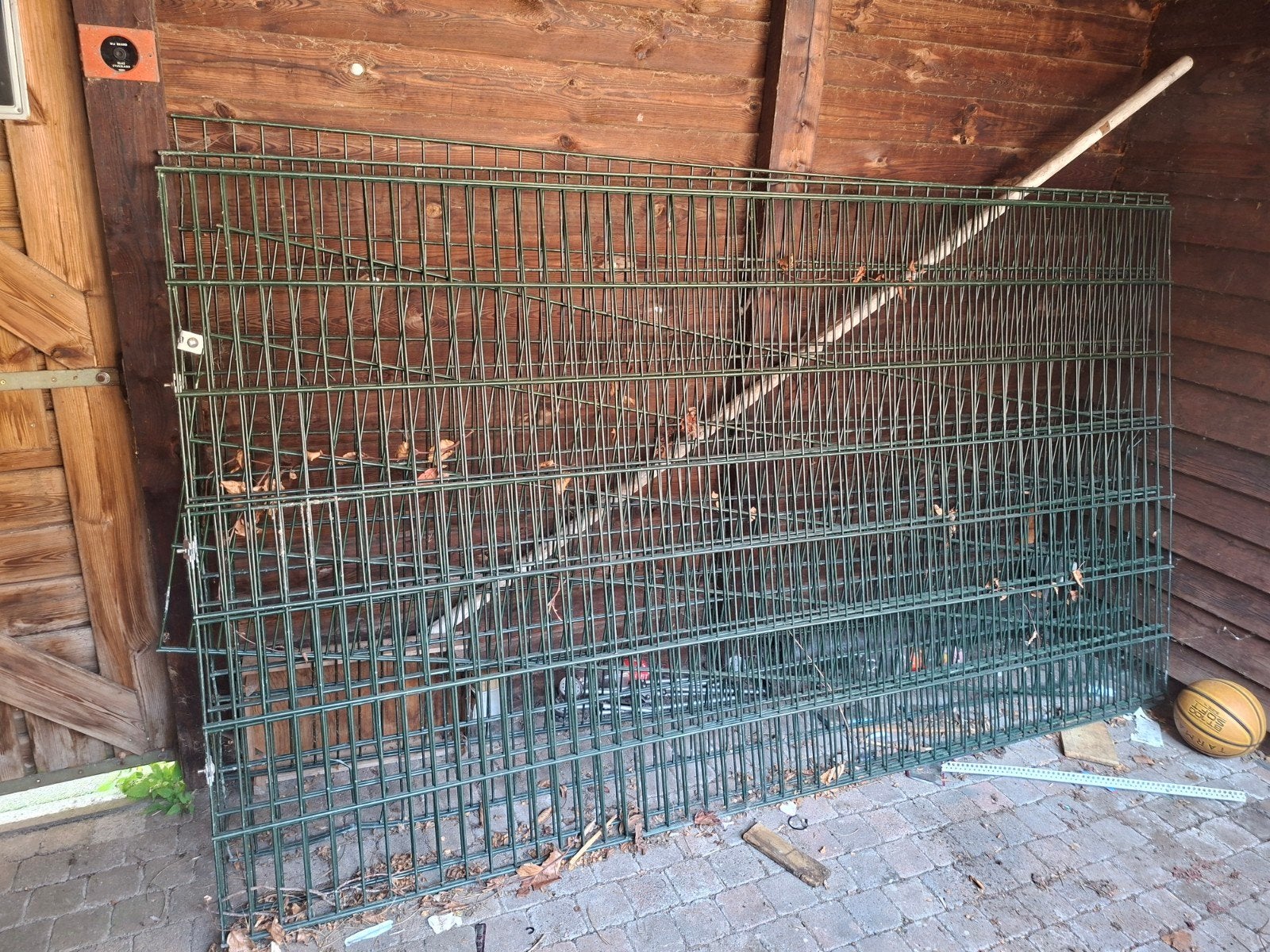 Dubbelstaafmat hekwerk - Groen, Tuin en Terras, Ophalen, Gebruikt, IJzer, Dubbelstaafmat hekwerk