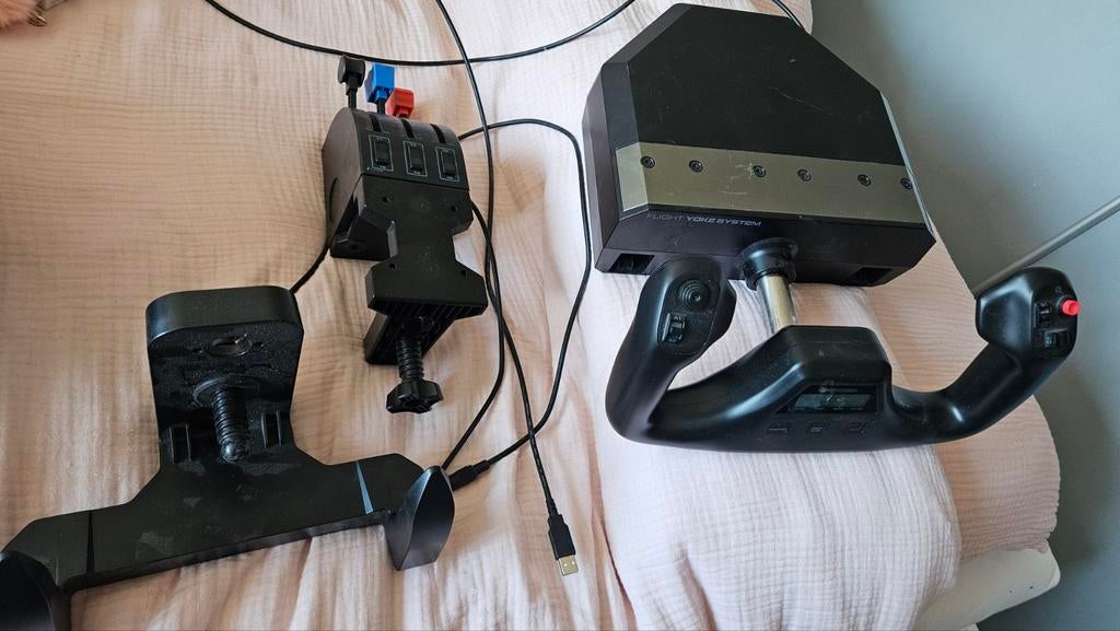 Logitech Flight Yoke System - Vliegsimulator Controller, Computers en Software, Joysticks, Ophalen of Verzenden, Gebruikt, Logitech