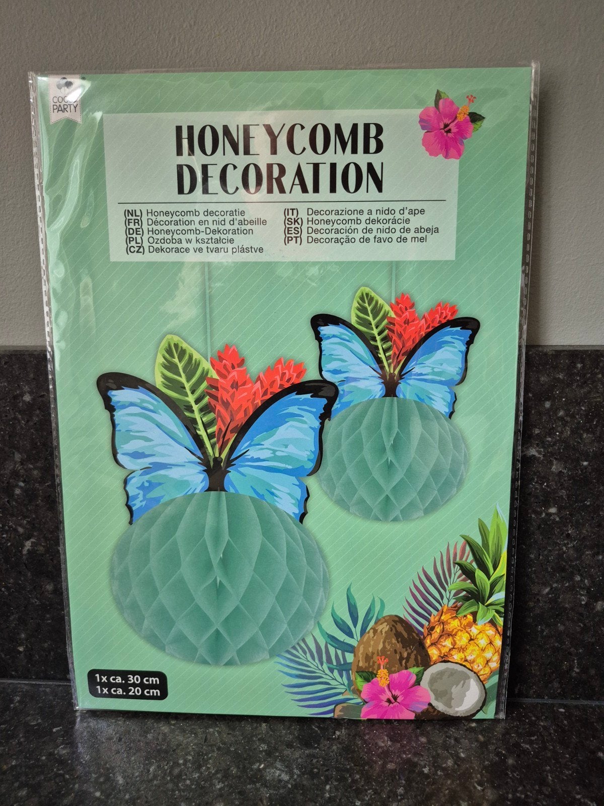 Honeycomb decoratie, vlinders, zgan, Ophalen, Zo goed als nieuw, Versiering