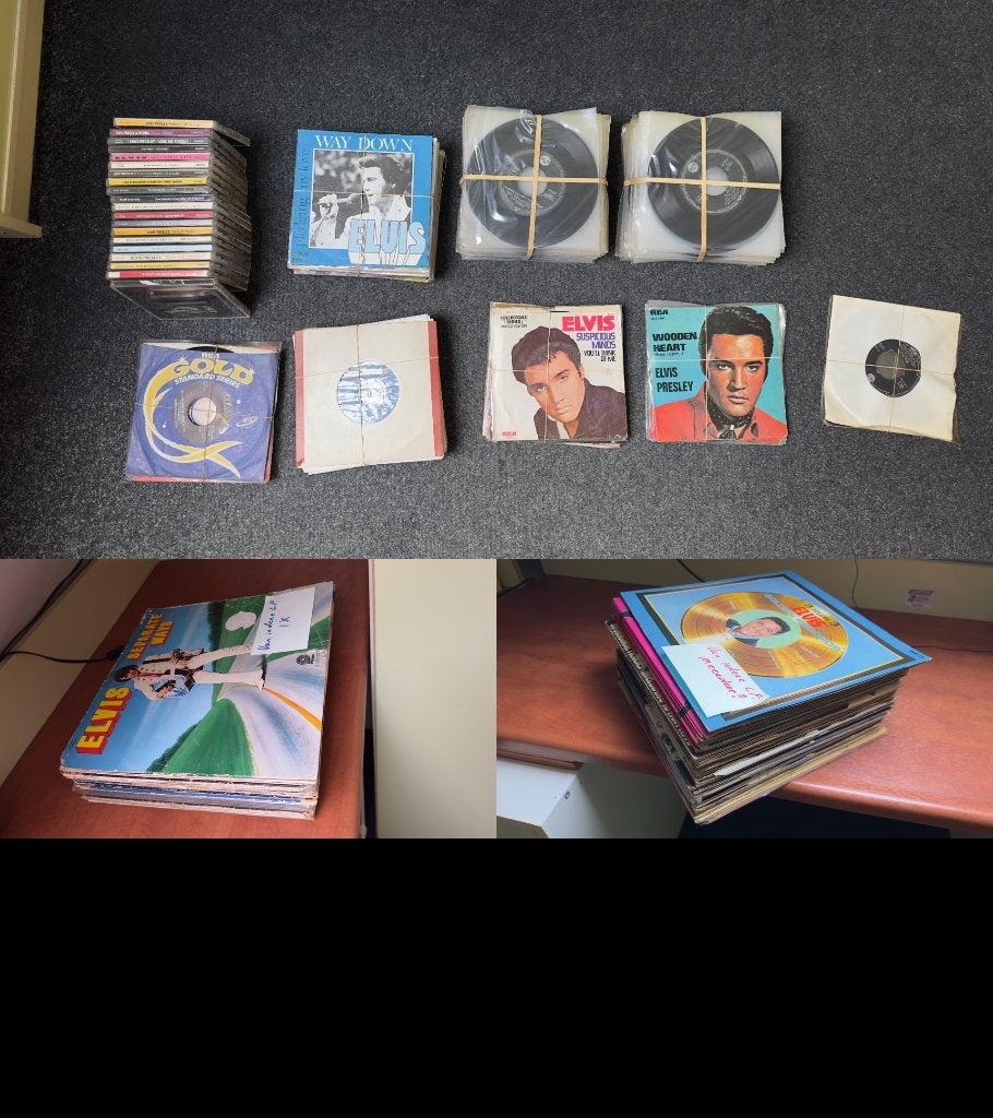 UITZOEKEN Elvis Presley collectie LP's, 45-t singles en CD's, Ophalen, Gebruikt, Overige genres