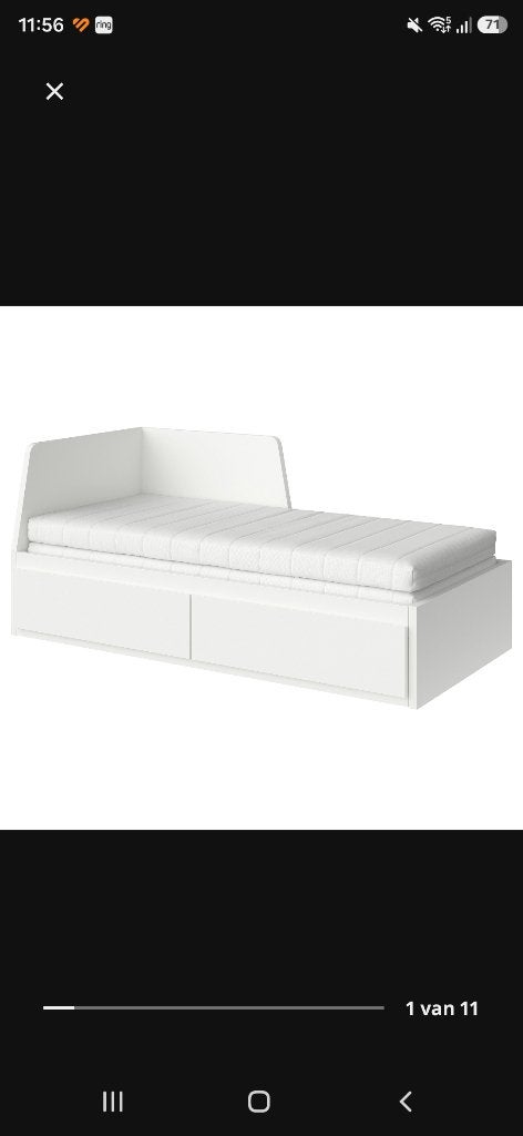 Ikea bed, Ophalen, Wit, Nieuw, Twijfelaar
