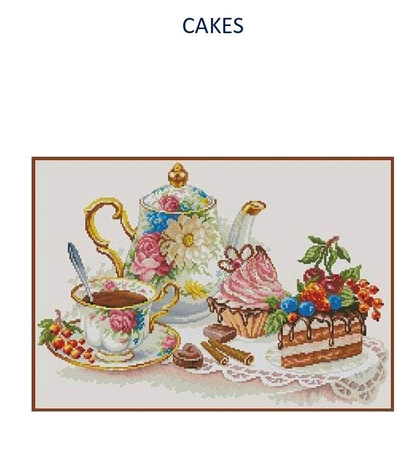 Borduurpatroon Cakes, Hobby en Vrije tijd, Borduren en Borduurmachines, Verzenden, Nieuw, Patroon
