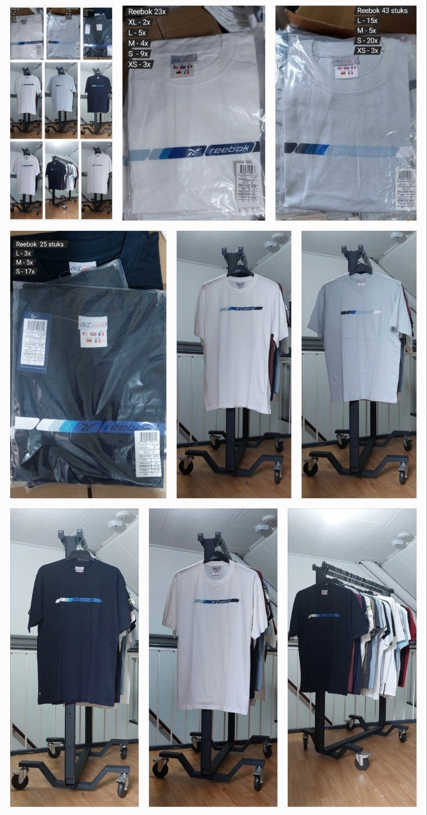 Partij Merkkleding verkopen! Diverse Reebok T-shirts 108 stu, Kleding | Heren, Ophalen of Verzenden, Nieuw