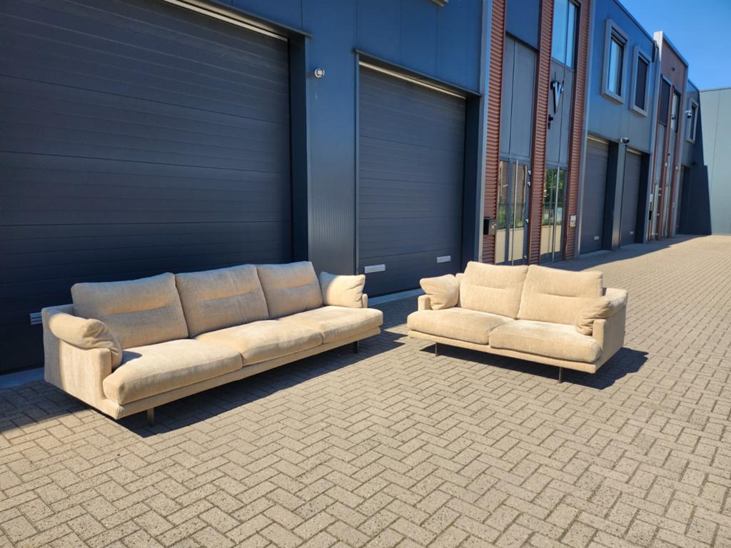 Linteloo - George 3-zitsbank & 2-zitsbank, Ophalen of Verzenden, Rechthoekig, Stof, 125 cm of meer