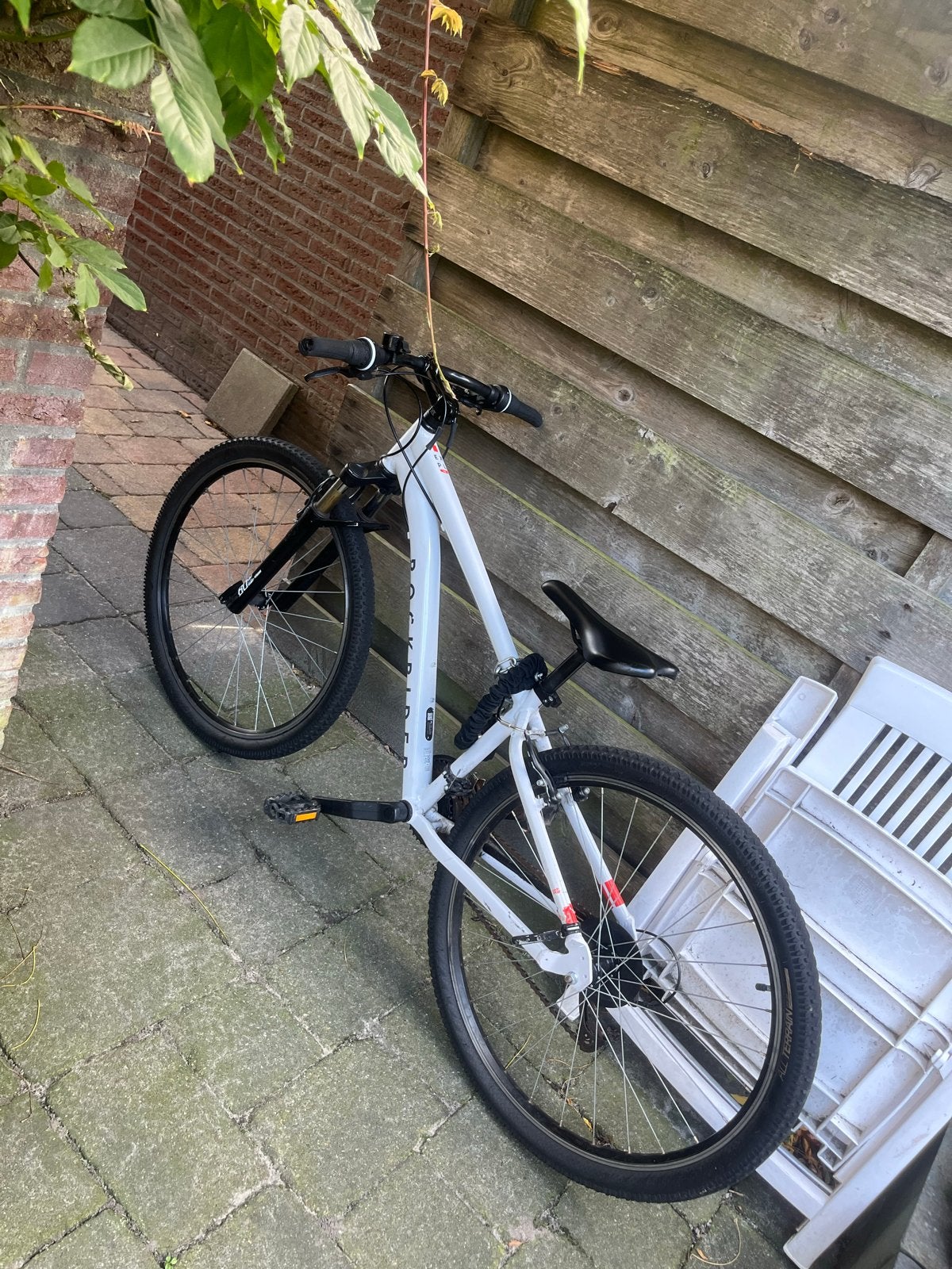 Witte moutainbike, Gebruikt, Velgrem, 53 tot 57 cm, Ophalen