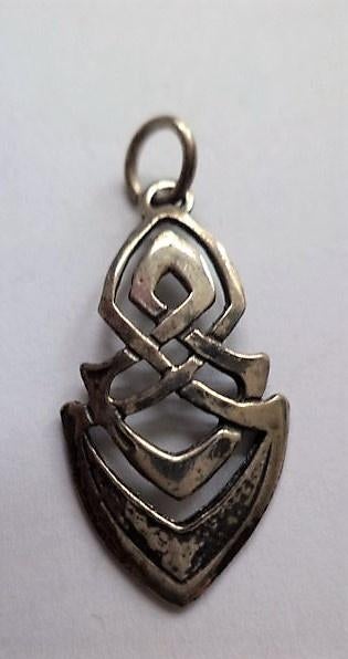 Vintage zilveren Keltische knoop hanger (7924-5295), Ophalen, Zo goed als nieuw, Zilver, Zilver
