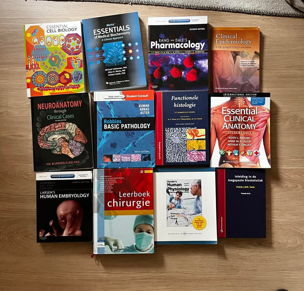 Geneeskunde studieboeken, Boeken, Studieboeken en Cursussen, Ophalen, Beta, Zo goed als nieuw, WO