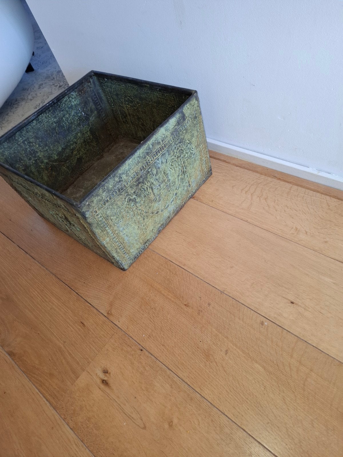 Oide ijzeren bak ,kachelhout etc., Ophalen, Minder dan 50 cm, Gebruikt, Minder dan 50 cm