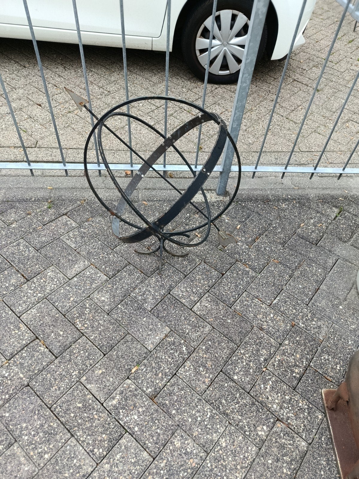 Antieke Zonnewijzer Tuindecoratie Metaal, Ophalen of Verzenden
