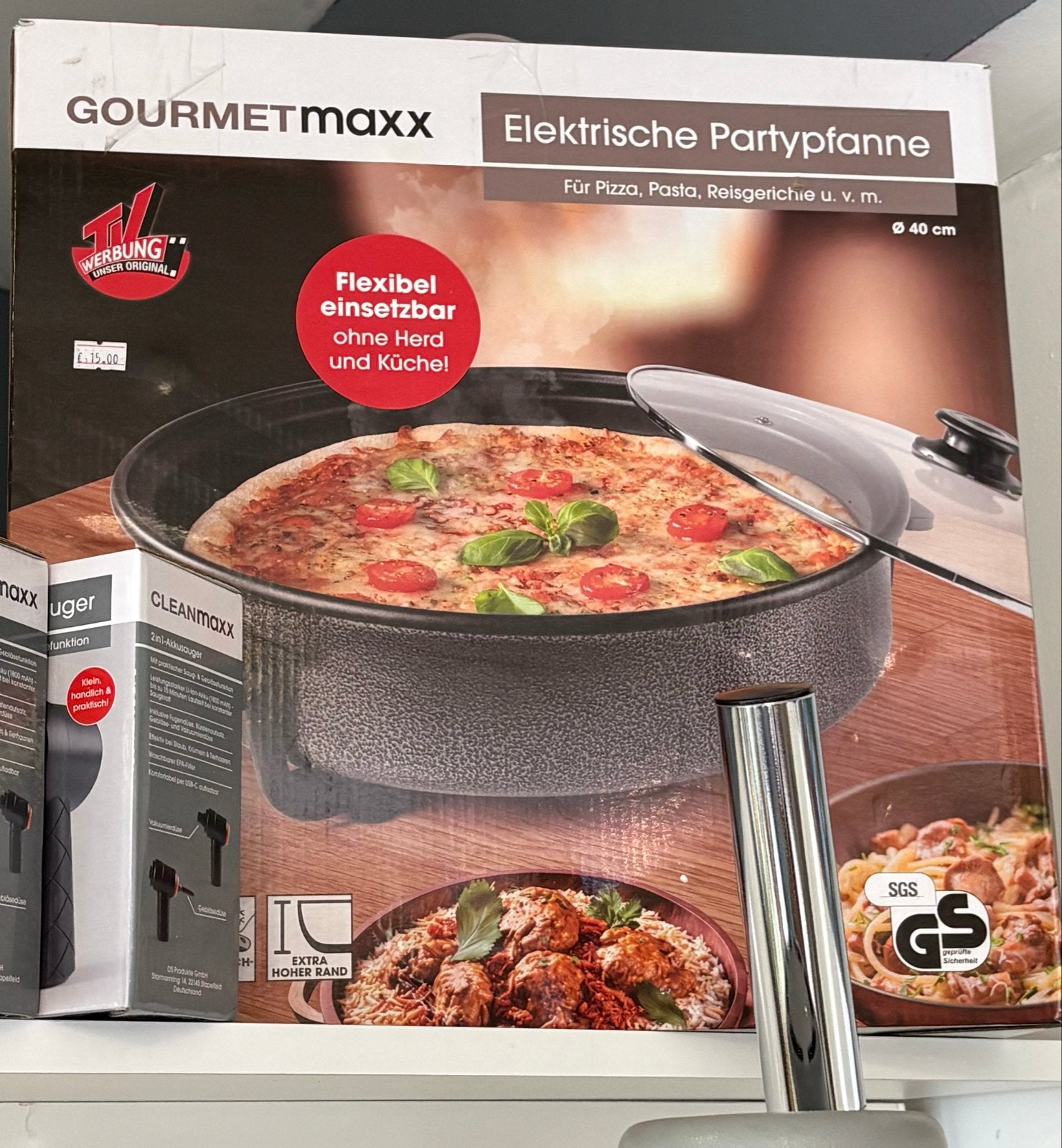 Gourmetmaxx Elektrische Partypan 40 cm - Nieuw in verpakking, Ophalen of Verzenden, Nieuw