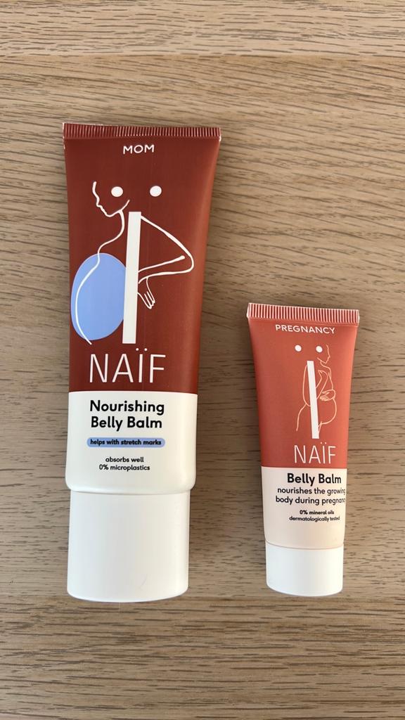 Naïf Nourishing Belly Balm - 75ml & 15ml (Nieuw), Ophalen of Verzenden, Nieuw, Bodylotion, Crème of Olie