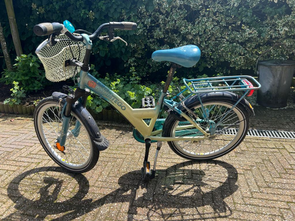 Montego kinderfiets 20 inch met mandje, Ophalen of Verzenden, Gebruikt, Velgrem, 16 tot 20 inch