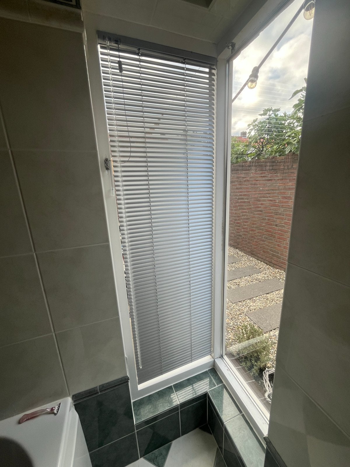 2x Aluminium jaloezieën - zilver-grijs - 50x170 cm, Ophalen, Gebruikt, Overige merken, Metaal