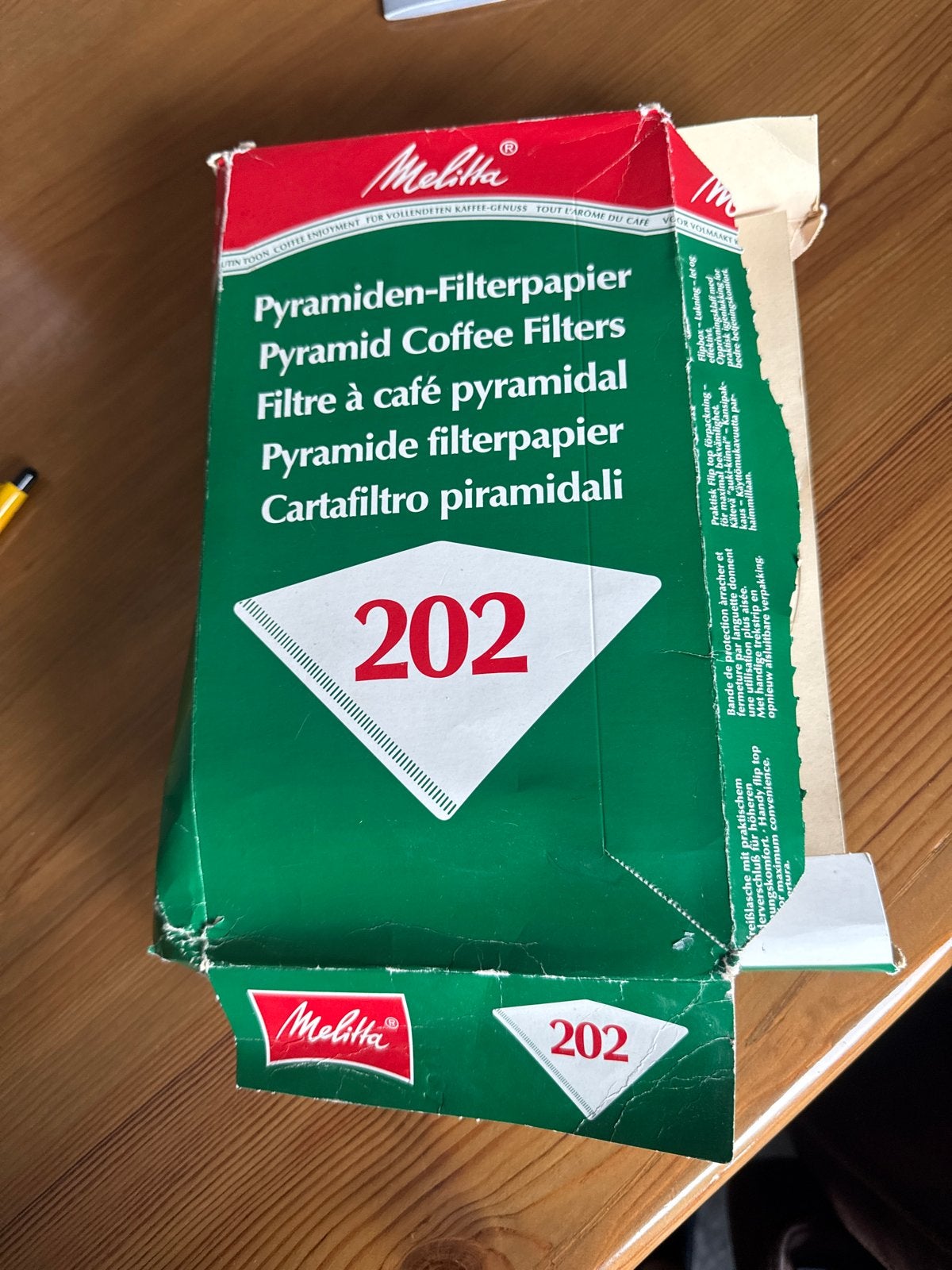 Melitta Piramide Koffiefilters 202, Ophalen of Verzenden, Gebruikt
