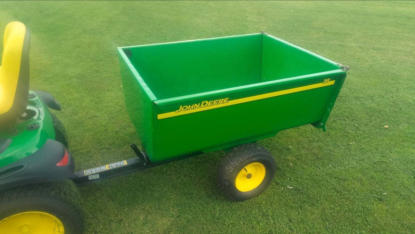 Mooie John Deere zitmaaier aanhanger, Ophalen of Verzenden, Gebruikt