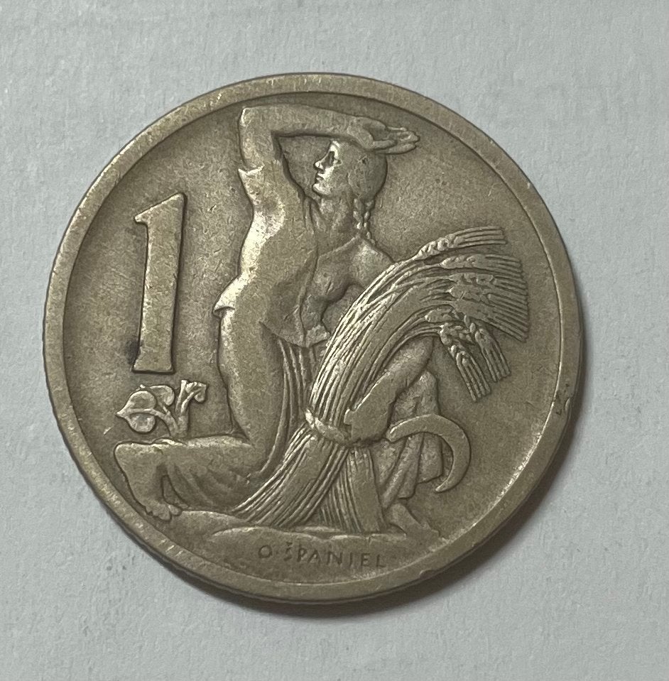 1 koruna Tsjecho-Slowakije 1922, Ophalen of Verzenden, Overige landen