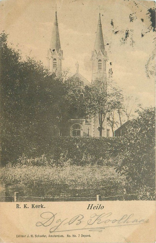 701-122-003 Heiloo RK Kerk, Verzamelen, Verzenden, Voor 1920, Noord-Holland