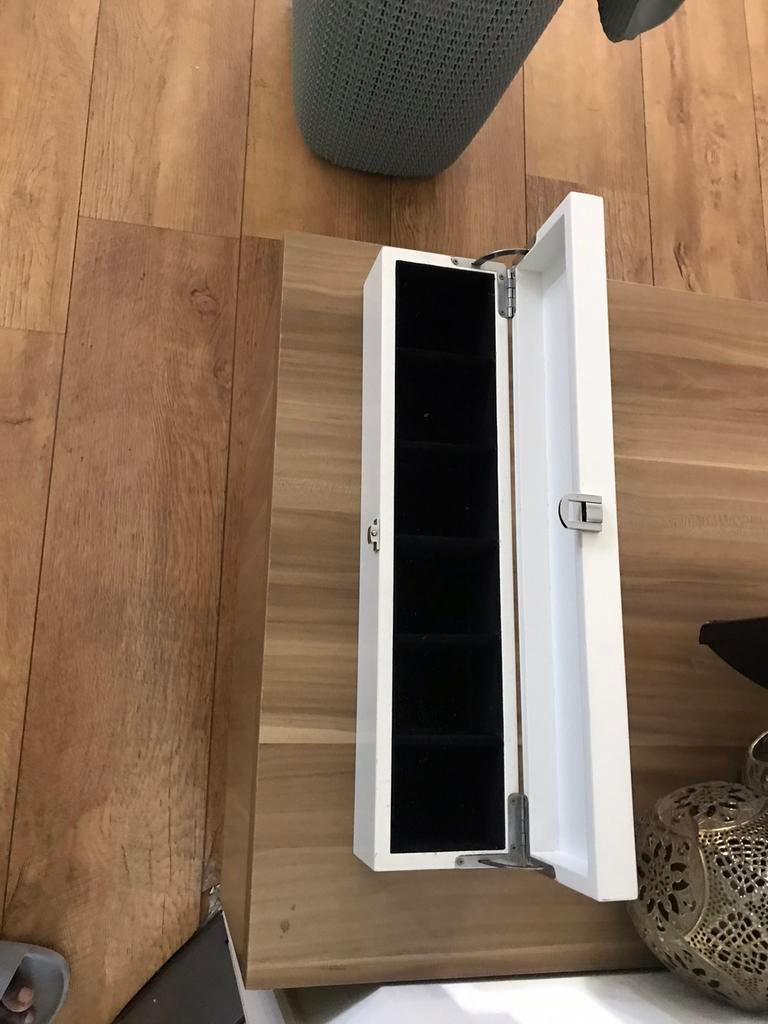 Theezakjes box, Hout, Ophalen of Verzenden, Zo goed als nieuw, Wit