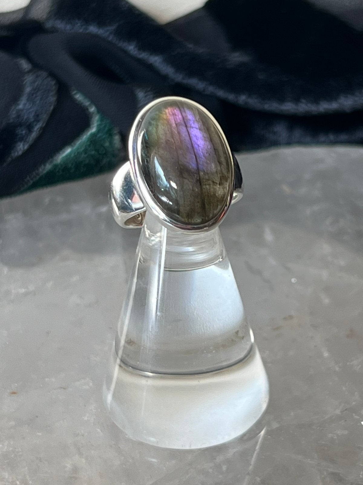 Labradoriet paars beschermt aura straling geluk intuïtie TIP, Sieraden, Tassen en Uiterlijk, Ringen, Paars, Magnolia11, Nieuw
