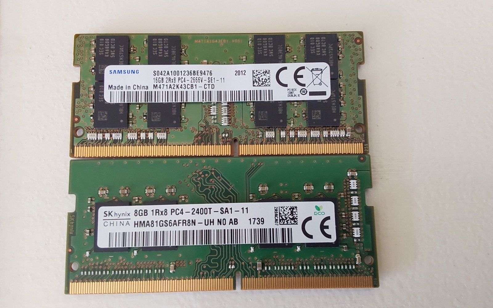 Samsung Geheugenmodule 16GB, Computers en Software, Gebruikt, DDR4, Ophalen of Verzenden, 2666 MHz (Samsung)
