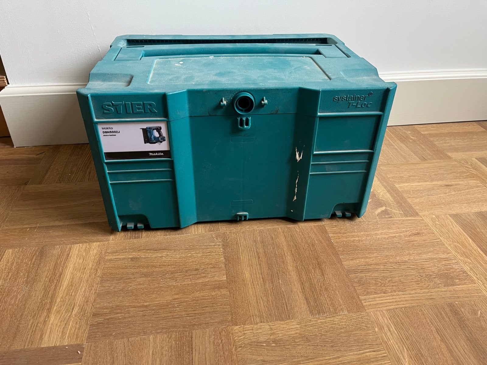 Stier T-Loc Systainer - Blauw gespoten, mist draaiknop, Ophalen of Verzenden, Gebruikt, Gereedschapsopslag, Overige merken