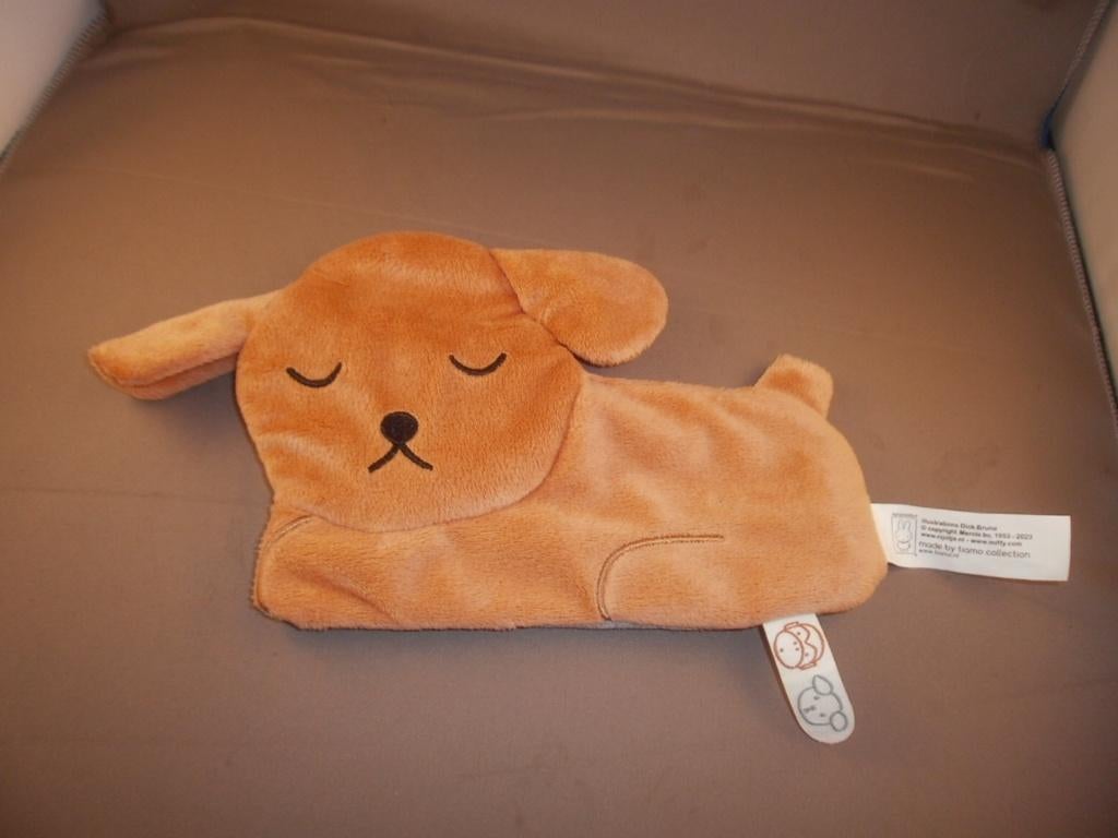 Tiamo Dick Bruna hond snuffie knisper doekje ogen dicht, Nieuw, Nijntje, Wasbaar, Tiamo