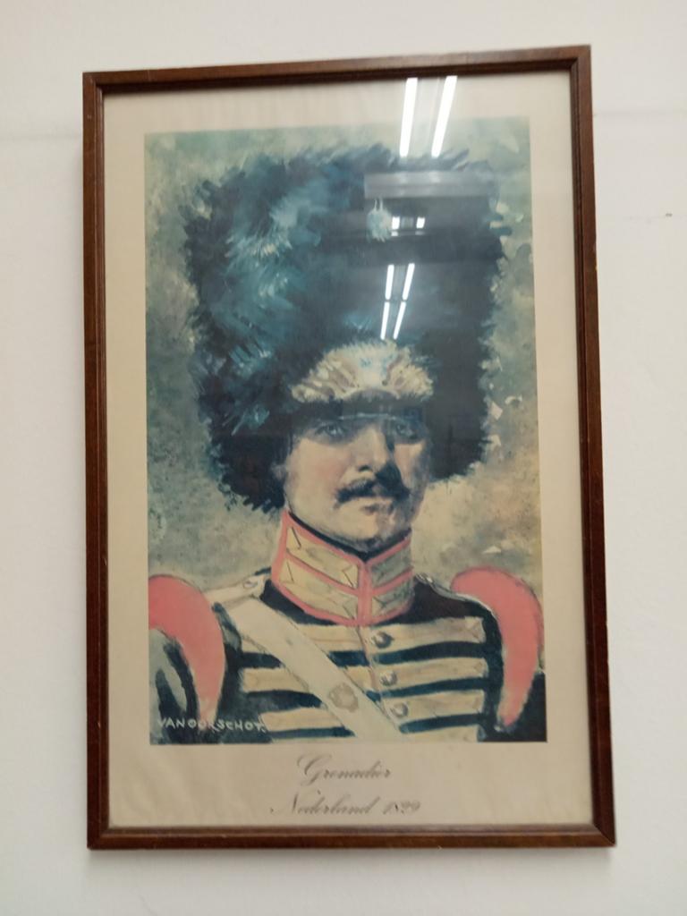 Oude prent Grenadier Nederland 1829 - V.D. Schoy, Ophalen of Verzenden