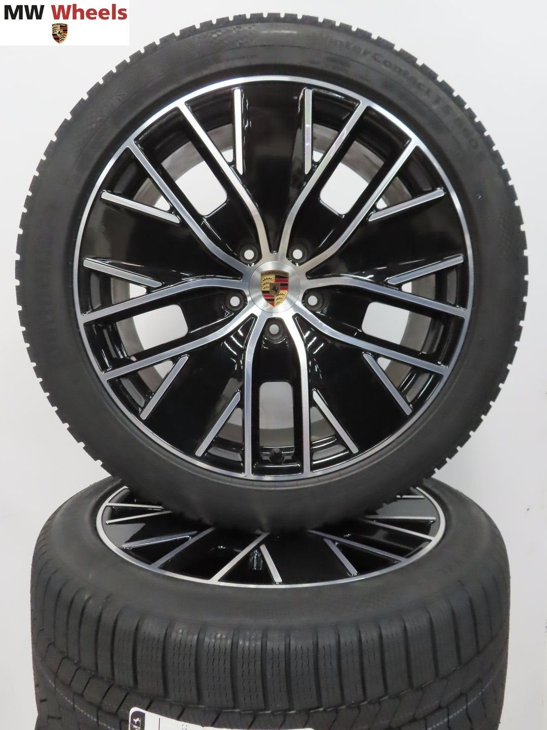 Originele Porsche Macan EV 21 inch velgen met winterbanden, 255 mm, -, -, Banden en Velgen