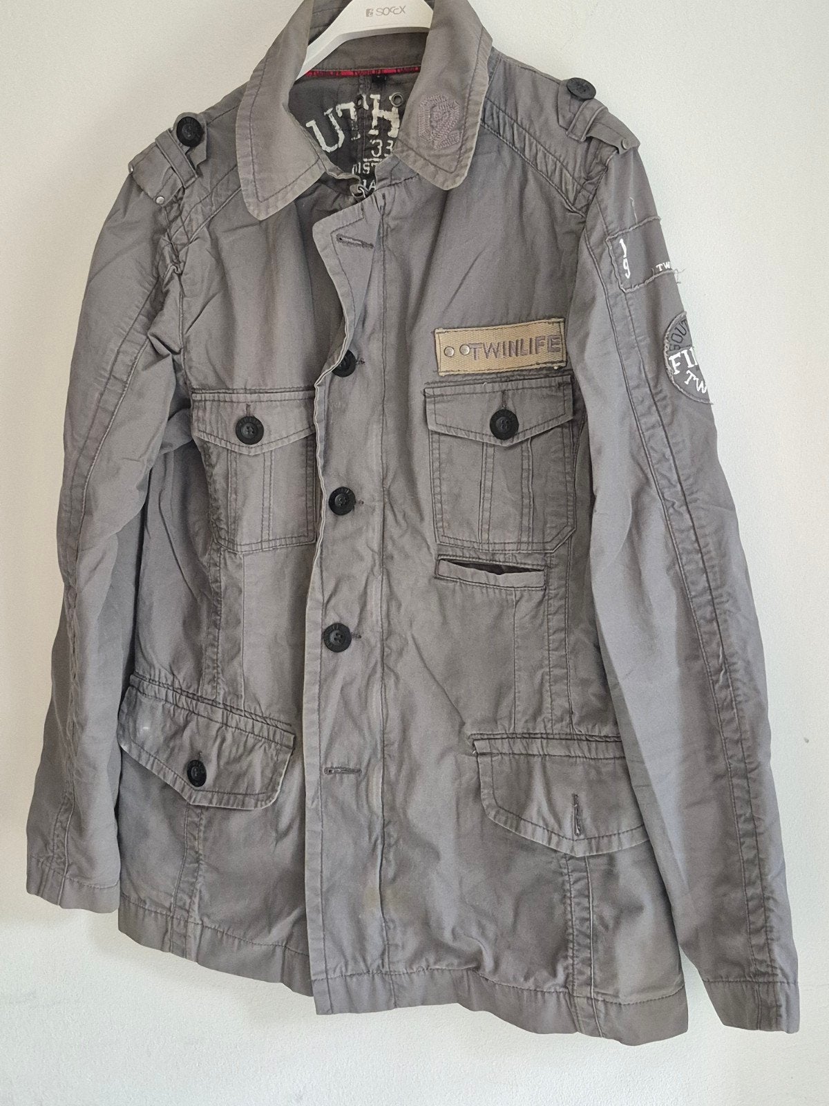 Twinlife casuals jack katoen mt L GRATIS, Ophalen, Blauw