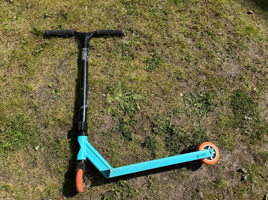 Oxelo MF1.8 Freestyle Stuntstep - Turkoois/Zwart, Fietsen en Brommers, Steps, Ophalen, Gebruikt, Overige typen