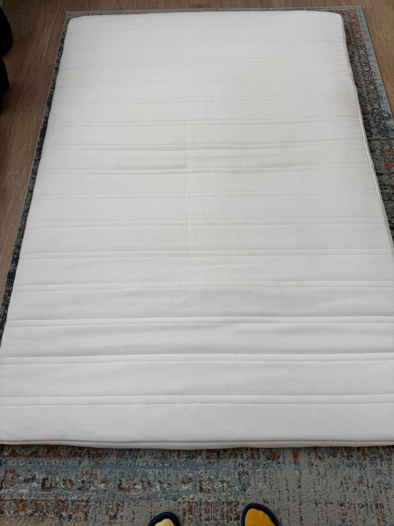 IKEA TUDDAL Matraskussen, 140 x 200 cm, wit, Ophalen, Gebruikt, Tweepersoons, 140 cm