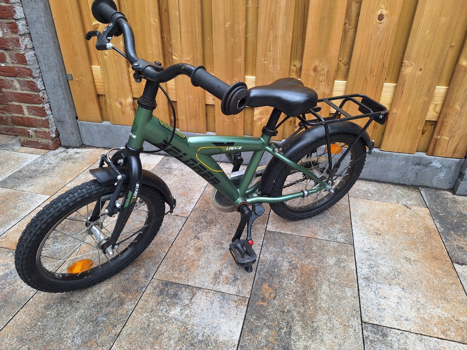 Loekie kinderfiets 16 inch - Groen, Ophalen, Terugtraprem, Loekie, 16 tot 20 inch
